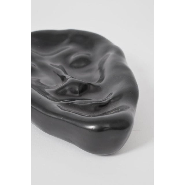 Anthropomorphic Black Ceramic Plate, 1970s For Sale - Image 4 of 6