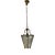 Vintage Brass Etched Glass Latern Pendant Light, 1950s For Sale - Image 9 of 9