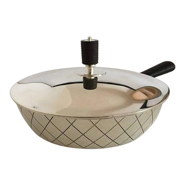 Georg Jensen Sterling Silver Bernadotte Skillet Covered Bowl For Sale
