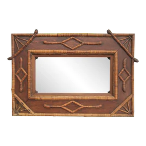 Victorian Era Bamboo and Quarter Sawn Oak Frame