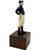 Navy Blue Vintage Equestrian Navy Blue Jockey Bookend Statue 13"h For Sale - Image 8 of 12