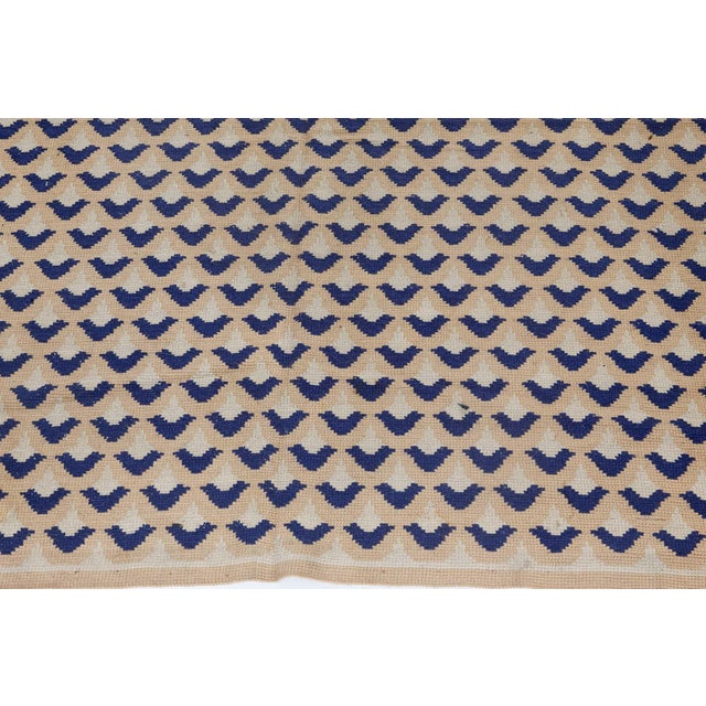 Textile 1940s Portuguese Needlepoint Rug For Sale - Image 7 of 8