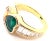 Van Cleef & Arpels 18k Gold Diamond Emerald Yellow Sapphire Ring Paper, size 6 For Sale - Image 12 of 12