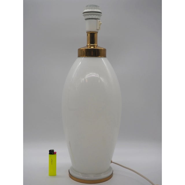 Vintage Opaline Glass Table Lamp from Ikea, Sweden, 1980s For Sale - Image 3 of 18