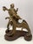 An exceptional pair of finely cast French bronze figural fireplace chenets. Each piece features an exquisitely detailed...