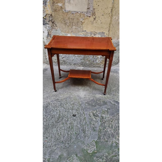 Wood English Coffee Table in Mahogany For Sale - Image 7 of 7