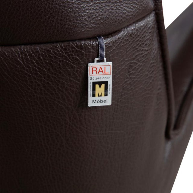 Brown Leather Fenja Two-Seater Sofa with Manual Function from Koinor For Sale - Image 12 of 16