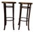 Pair of Vintage Thonet Style Bentwood and Straw Barstools For Sale