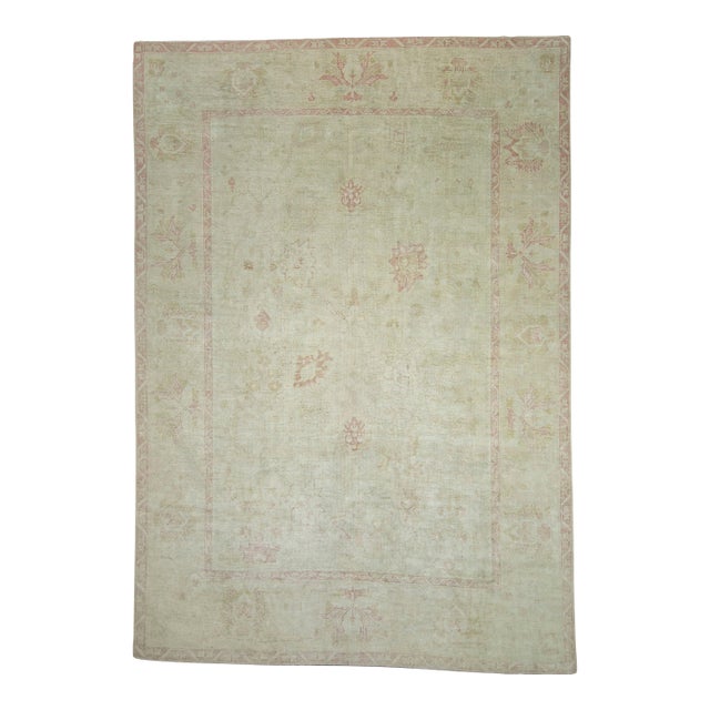 Turkish Oushak Rug 9'10" x 14'2" #18553 For Sale