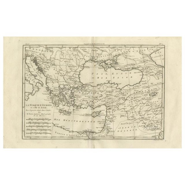 Turkey in Europe and Asia Map by Bonne, 1780 For Sale - Image 11 of 11