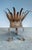 Vintage Mexican Hammered Copper Pineapple Leaf Planter Urn Stand, Palm Beach Style For Sale In Miami - Image 6 of 6