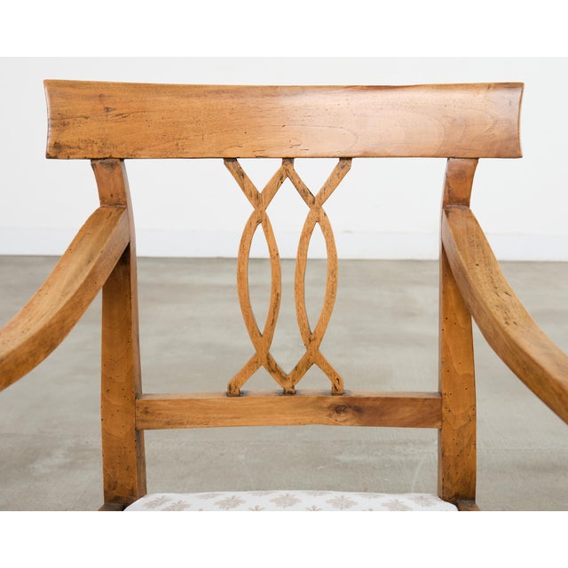 Pair of 19th Century Country French Provincial Fruitwood Armchairs For Sale - Image 14 of 18