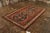 Tribal Hand-Knotted Antique Kasai Rug Red Orange and Beige Geometric Tribal Pattern For Sale - Image 3 of 8