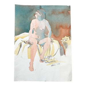 Original Female Nude Watercolor Painting by Jon Hall 2001
