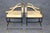 Mid 20th Century 1940's Pair Italian Brass and Steel Jansen Style Savonarola Armchairs For Sale - Image 5 of 16