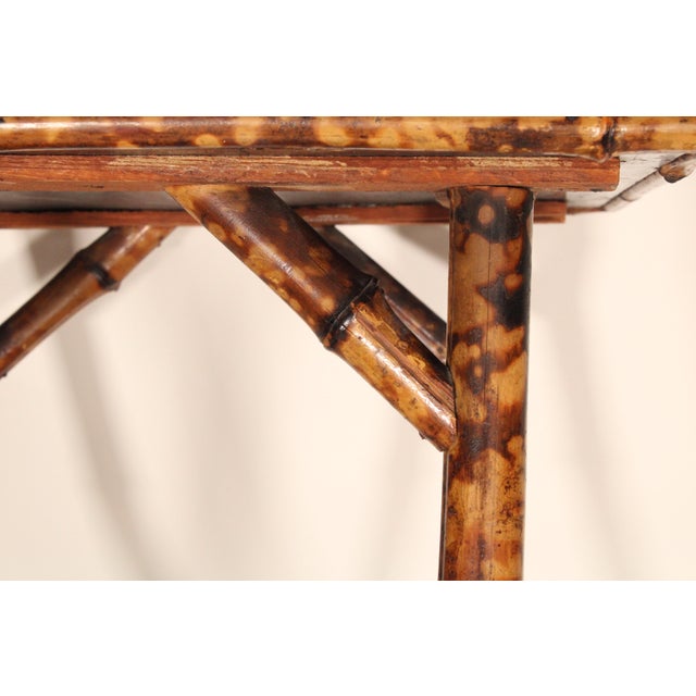 Wood Aesthetic Movement Bamboo and Lacquer Side Table For Sale - Image 7 of 10