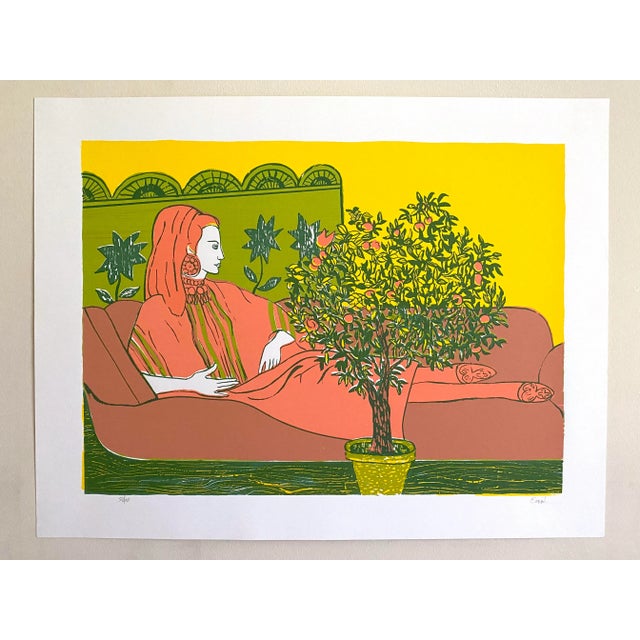 Various Artists Vintage 1960's Mid Century Modern " Reclining Woman " Lmtd Edtn Signed Original Fine Art Silkscreen Print For Sale - Image 4 of 13