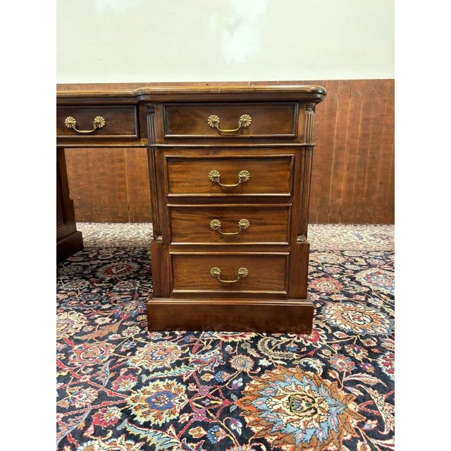 English Chesterfield Desk in Teak For Sale - Image 11 of 18
