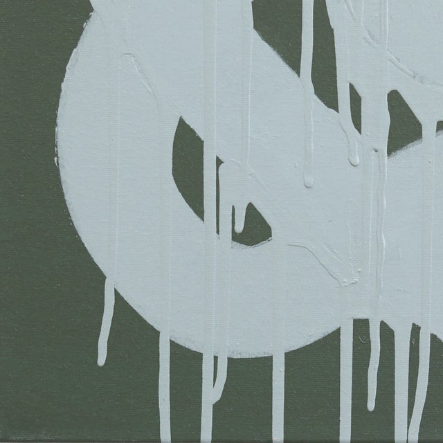 Fruity Ramen Alchemy: Lead to Gold - Green Minimalist Abstract Original Artwork by Jason DeMeo For Sale - Image 4 of 9