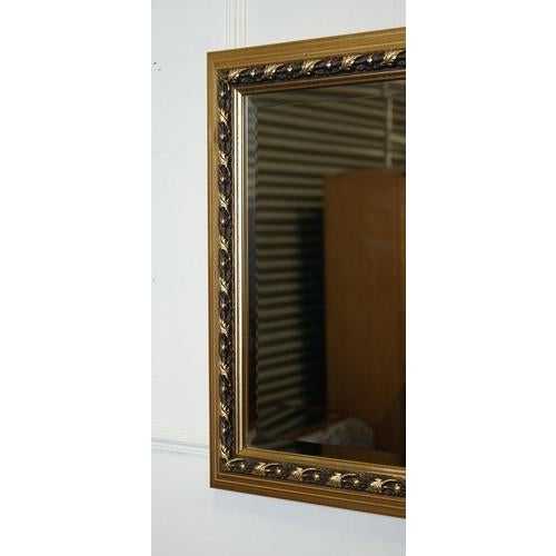 Gold Ornate Rectangle Bevelled Mirror J1 For Sale - Image 6 of 8