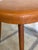 Wood Round Brown Leather Teak Ottoman Danish Mid-Century Modern 1960s For Sale - Image 7 of 8