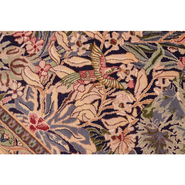 Elegant 1990's Pak-Persian Blue/Gold Wool Rug - 8'1'' X 10'2'' For Sale In New York - Image 6 of 9