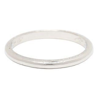 1926 Art Deco Engraved Band Ring, Platinum, Ring Size 5.5 For Sale