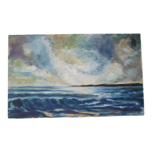 Mid-20th Century French Sea View Painting