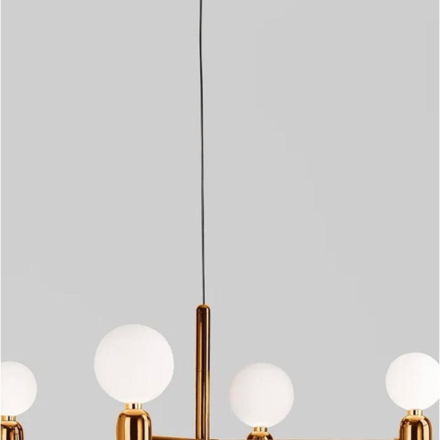 Aballs Chandelier 4 Golden Suspension Lamp by Jaime Hayon for Parachilna For Sale - Image 6 of 12