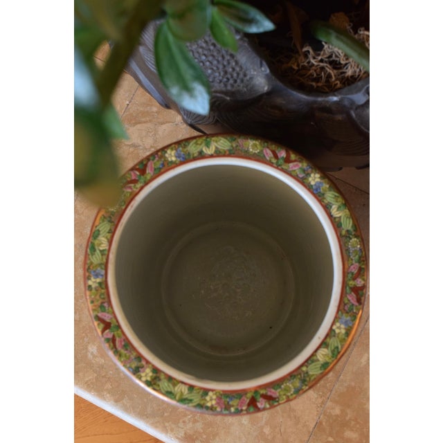 1980s Chinese Famille Rose Porcelain Umbrella Stand For Sale - Image 9 of 10