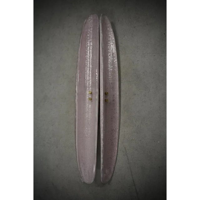 Italian Pink Murano Scavo Glass Wall Light, 2000 For Sale - Image 4 of 9