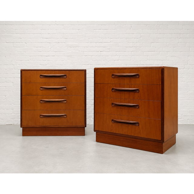 G-Plan Furniture Pair of Teak Mid Century Modern Dresser by G-Plan, C. 1960's For Sale - Image 4 of 13