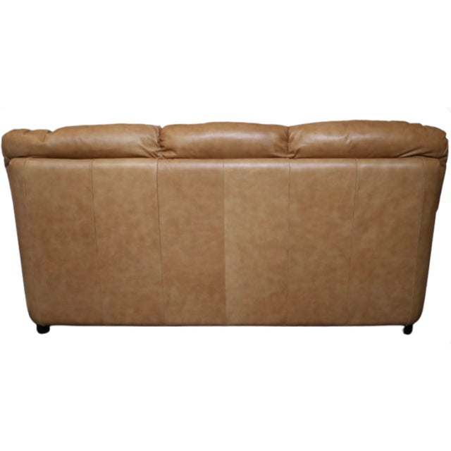 Chateau d'Ax Italian Leather 3 Seater Sofa Y2k For Sale - Image 9 of 15