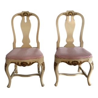 Chairs in Swedish Rococo, Set of 2 For Sale