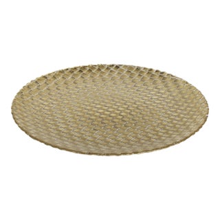 Nova Braided Gold Glass Plates, Set of 6, 13" For Sale