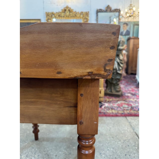 Wood Pine Side Table Circa 1820s For Sale - Image 7 of 9