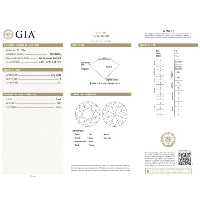 Mid 20th Century Retro Gia 0.92 Carat Old European Diamond 14k Two Tone Engagement Ring, Size 6.5 For Sale In Los Angeles - Image 6 of 6