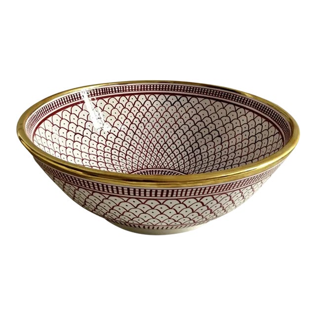 Ceramic Sink With 14k Gold Rim Vessel Round Sink Bowl Basin With Drain For Sale