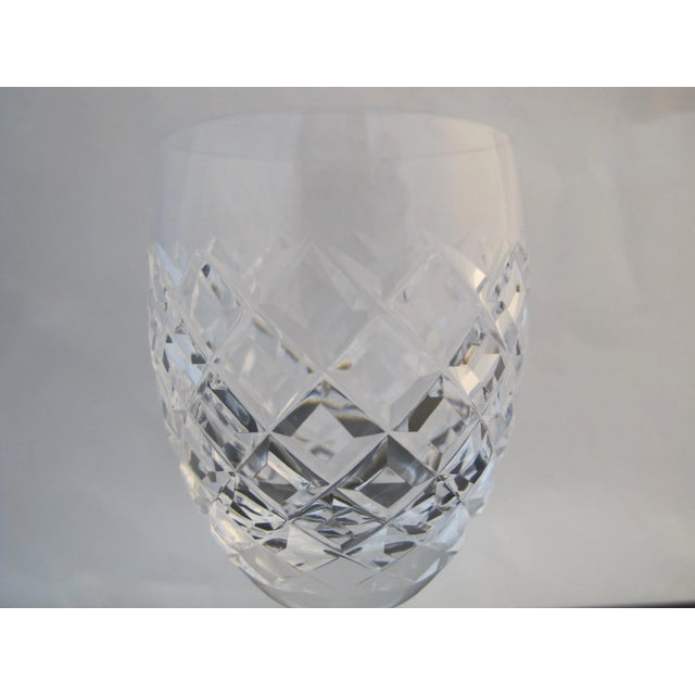 Hollywood Regency Early 20th Century Waterford Cut Crystal Comeragh 6 5/8" Claret Wine Glass - Set of 4 For Sale - Image 3 of 5