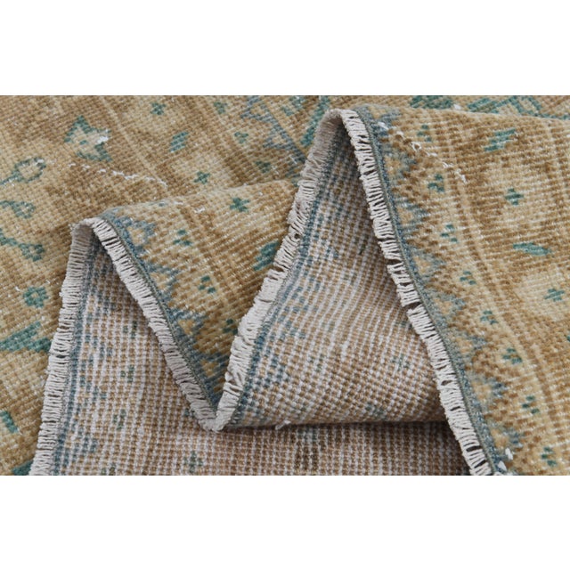 1970s Vintage Persian Handmade Wool Cotton Orange Area Rug For Sale - Image 4 of 11