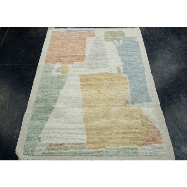 Hand Knotted Modern Rug 3'5" x 4'10" #17442 Explore a curated collection of hallway runners, wool rugs, and handmade...