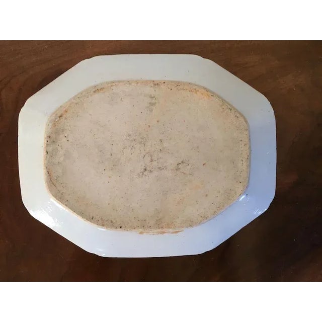 Ceramic 19th Century Chinese Export Porcelain Blue and White Canton Platter For Sale - Image 7 of 8