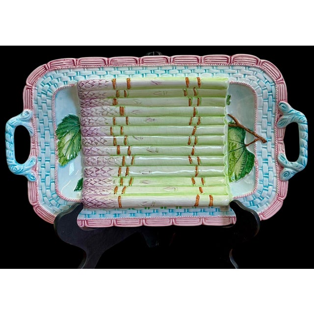 Victorian Style Italian Hand Painted Asparagus Serving Platter For Sale In Atlanta - Image 6 of 6