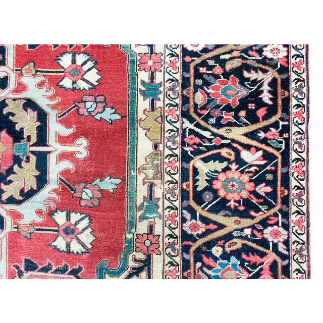 Late 19th Century Late 19th Century Persian Serapi Rug For Sale - Image 5 of 16