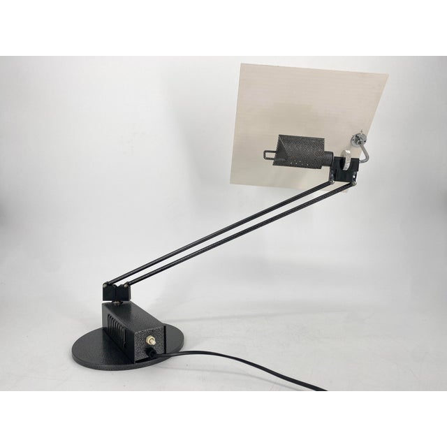 Metal Postmodern W. O. Table Lamp by Sacha Ketoff for Aluminor, France, 1985 For Sale - Image 7 of 18