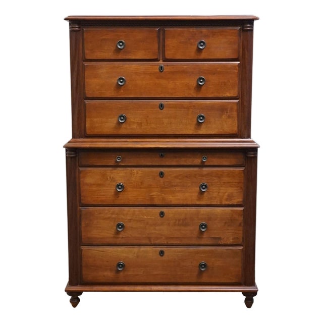 Durham Furniture Saville Row Collection Solid Cherry Early American 39" Chest on Chest 980-157 For Sale