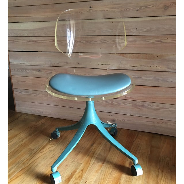 Lucite desk chair clearance