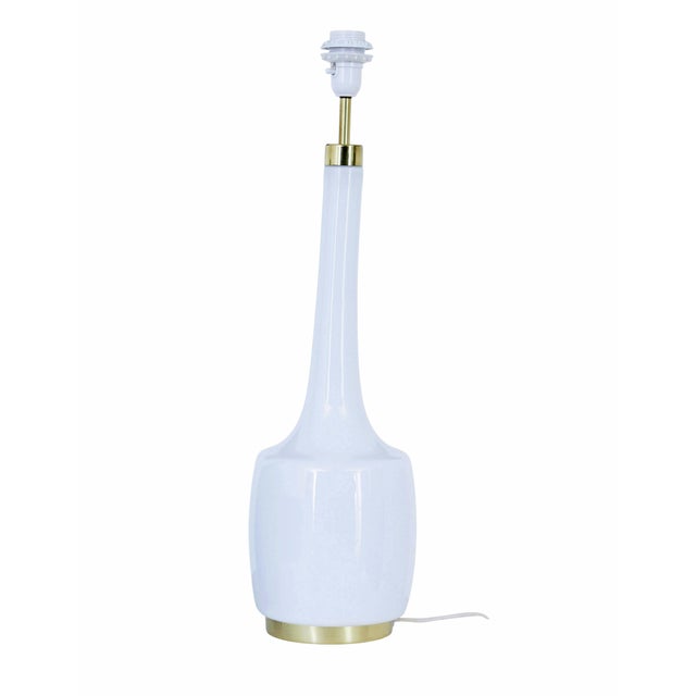 Mid-Century Modern White and Blue Table Lamps from Bergboms, 1960, Set of 2 For Sale - Image 3 of 8