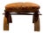 1960s Egypt Bohemian Distressed Saddle Leather Camel Foot Stool For Sale