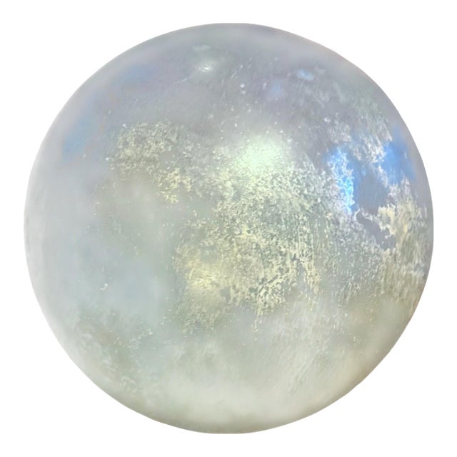 Antique Glass Fishing Float-6'' Sea Glass Buoy-Coastal Nautical Decor-Japanese For Sale